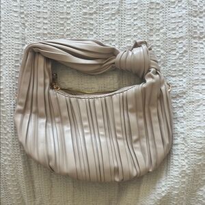 Urban Expressions Cream Pleated Hobo Bag